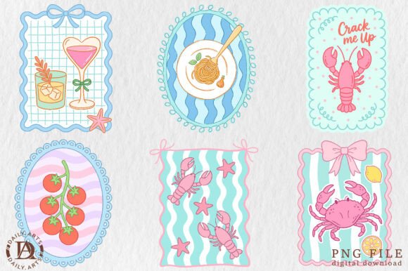Coastal Mediterranean Poster PNG Bundle