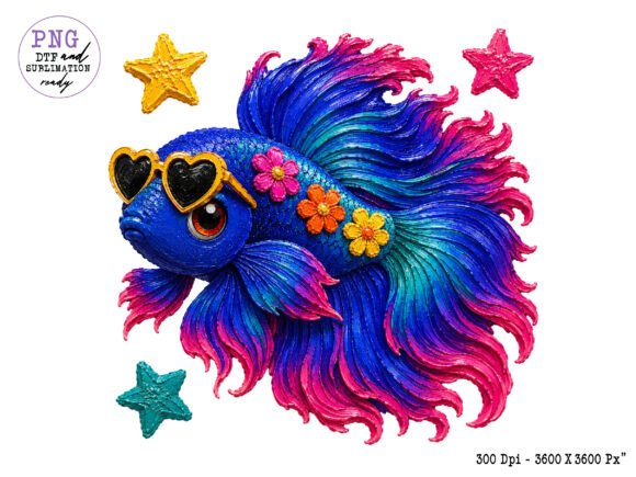 Colorful Betta Fish PNG Clipart for Vibrant Designs