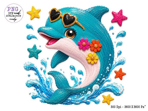 Cute Summer Dolphin PNG Clipart for Vibrant Designs