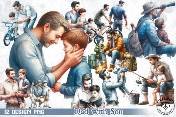 Dad with Son Clipart PNG: Enhance Your Creative Projects