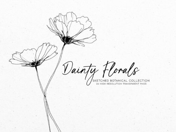 Dainty Florals: Elevate Designs with Botanical Line Art