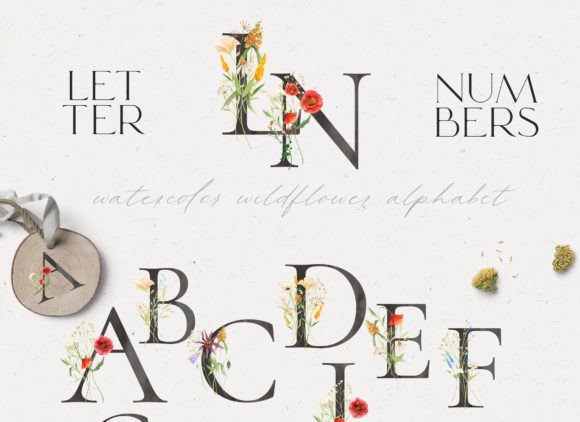 Dark Floral Letters & Numbers: Elevate Your Typography