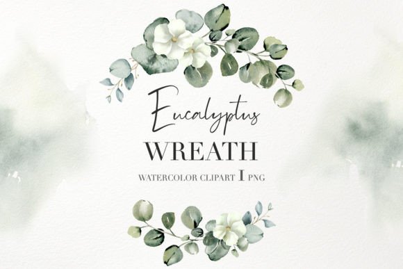 Elevate Designs with Watercolor Eucalyptus Wreath PNG