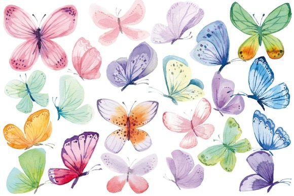 Elevate Your Design with Watercolor Butterfly Clipart