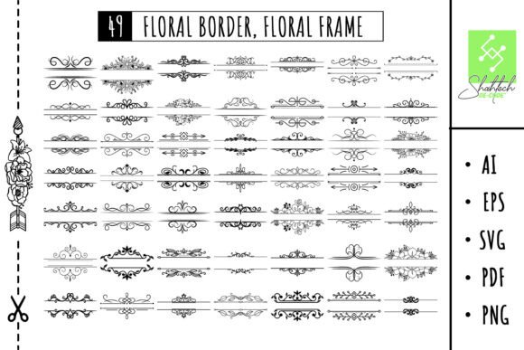 Elevate Your Designs with a Floral Border SVG Bundle