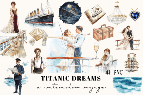 Timeless Elegance: The Titanic Clipart Bundle for Vintage Design